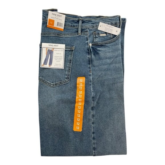 Nine West Denim - Nine West Wide Leg Blue Jeans High Rise Women’s Size 12 NWT
